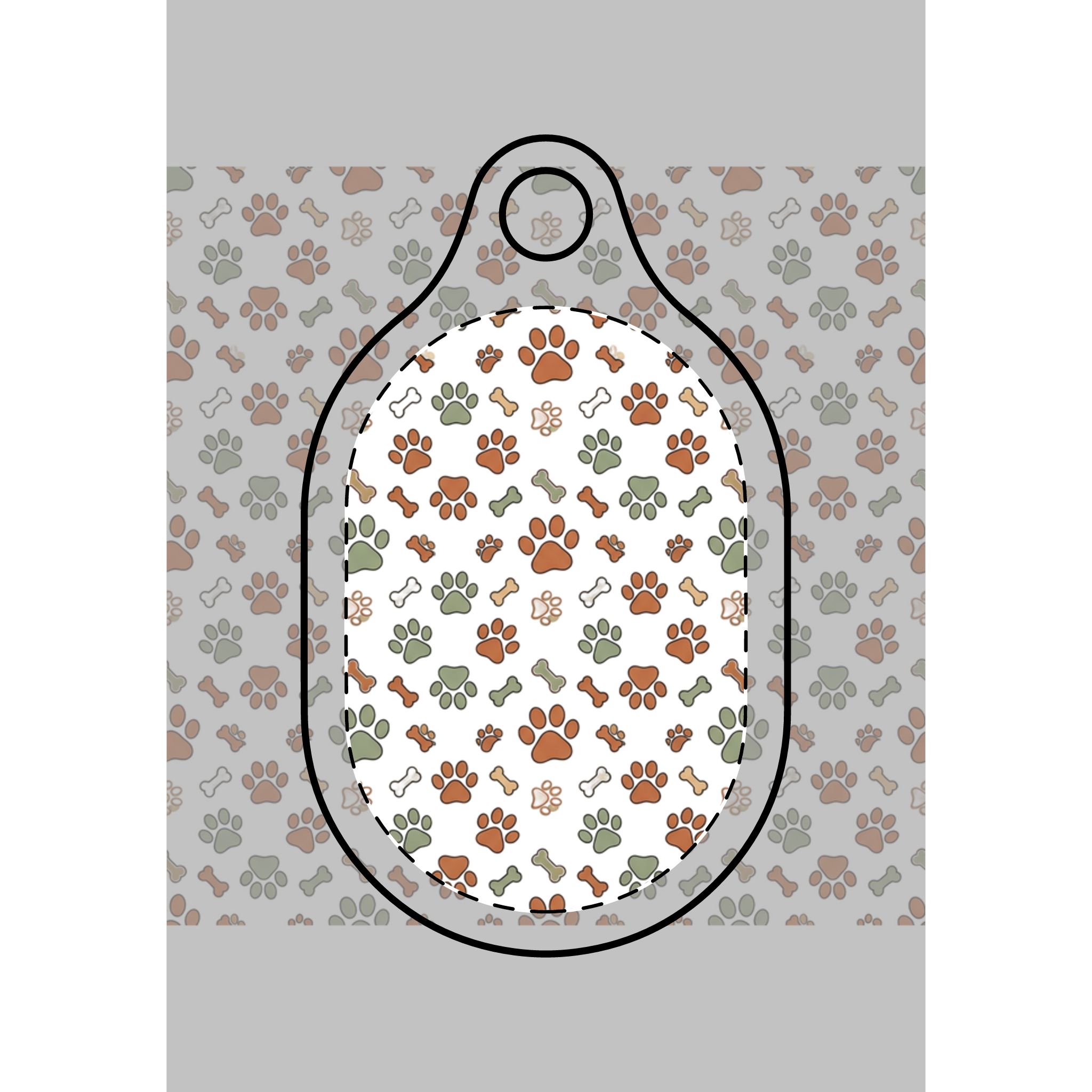 Tito AirTag Holder — Paw Print Case (Clips to Any Collar)