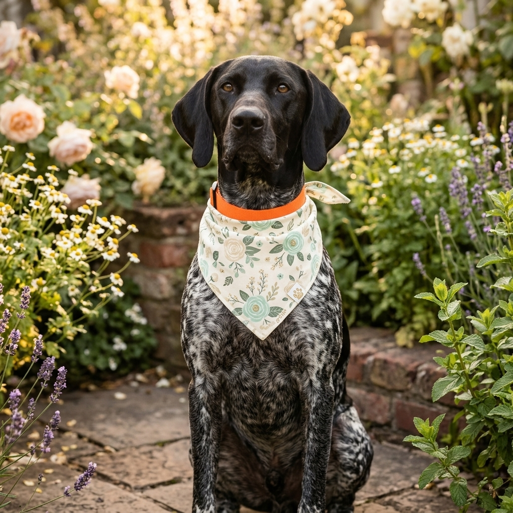 Tito Cream Daisy Dog Bandana
